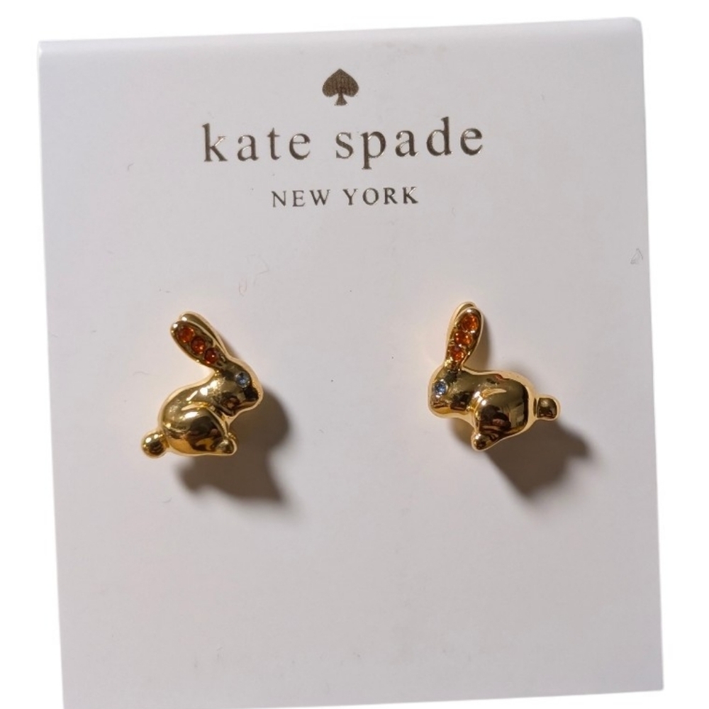 NWT New Kate Spade ♠️ year of the rabbit stud earrings